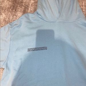 Pangaia light blue cropped sweatshirt